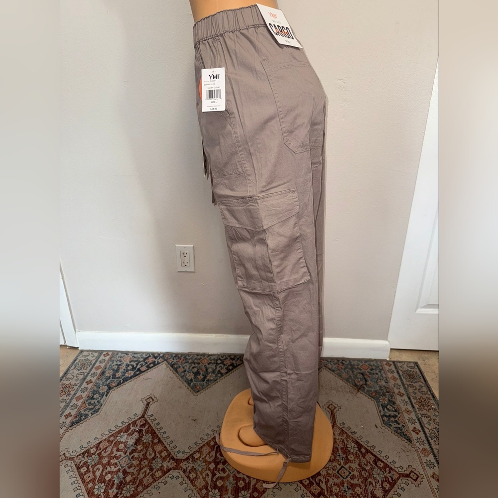 NWT YMI CARGO MID RISE SILVER CLOUD SIZE L - Picture 6 of 10